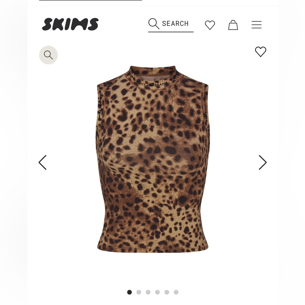 NWT Dolce&Gabbana x SKIMS COTTON JERSEY MOCK NECK TANK